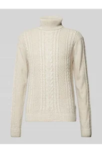 Sweter z dzianiny z wzorem warkocza - Blend - Swetry męskie - miniaturka - grafika 1