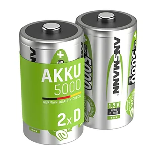 Ansmann Zestaw akumulatorów NiMH Rechargeable battery D HR20 5000 mAh max 2 pcs 5030922 - Ładowarki i akumulatory - miniaturka - grafika 2