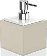 Mydelniczki i dozowniki mydła - Dozownik do mydła Brownie piaskowo-biały z pompką chrom - miniaturka - grafika 1