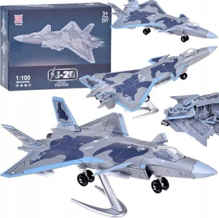 Jokomisiada Zestaw klocków samolot bojowy J-20 model 1:100 ZA5026 - Klocki - miniaturka - grafika 1