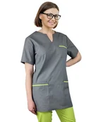 Odzież medyczna - Tunika medyczna damska CLINIC kolor szary 4XL - miniaturka - grafika 1