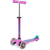 Hulajnogi - Micro - Trójkołowa hulajnoga ze świecącymi kołami Mini Deluxe LED - Lawendowa - miniaturka - grafika 1