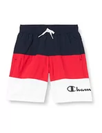 Spodenki damskie - Champion Szorty plażowe chłopięce Legacy -Ac Color Block Kąpielówki, (granatowy/intensywny czerwony/biały), 15-16 lat - miniaturka - grafika 1