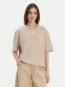 Koszulki i topy damskie - adidas T-Shirt Essentials Boyfriend KD1368 Beżowy Oversize - miniaturka - grafika 1
