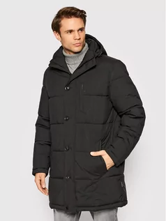 Kurtki męskie - Bugatti Parka 835413 81219 Czarny Regular Fit - grafika 1