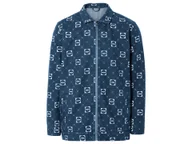 Kurtki męskie - LIVERGY® Kurtka jeansowa męska oversize z kolekcji Lidla (L (52-54), Wzorzysty/niebieski) - miniaturka - grafika 1