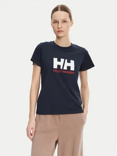 Helly Hansen T-Shirt Logo 54593 Granatowy Regular Fit - Koszulki i topy damskie - miniaturka - grafika 1