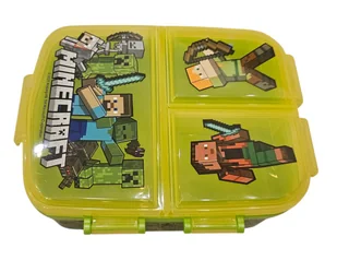 MINECRAFT Pudełko Organizer Lunchbox 4 komory Pojemnik Śniadaniówka - Zestawy naczyń dla dzieci - miniaturka - grafika 1