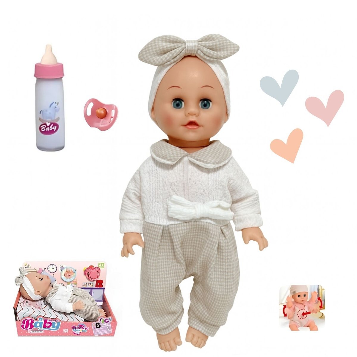 Zosia Lalka bobas duża 33 cm interaktywna mówi zamyka oczy rusza rękami