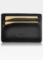 Portfele - Etui Cardholder Męskie Skórzane Visconti Na Karty Slim Ciemny Szary - miniaturka - grafika 1