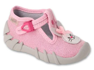 Kapcie dziewczęce różowe Befado 110P374 domowe do przedszkola na zapinki-22 - Buty dla dziewczynek Kapcie dziewczęce różowe Befado 110P374 domowe do przedszkola na zapinki-22 - Buty dla dziewczynek - miniaturka - grafika 1
