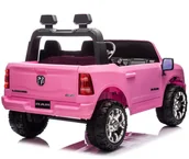 Pojazdy elektryczne dla dzieci - [JJ2599] Auto Ram 3500 na akumulator 2x200W 24V/7Ah ekosóra EVA LED bluetooth - różowy EDUKAMP - miniaturka - grafika 1