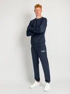 Bluzy męskie - Bluza dresowa granatowy M - miniaturka - grafika 1