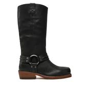 Kozaki damskie - Kozaki Bronx Lo-Ua 14339-B Czarny - miniaturka - grafika 1