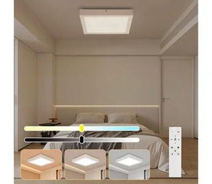 Brilagi-LED Oświetlenie łazienkowe ściemnialne FRAME SMART LED/24W/230V IP44 biały+pilot - Lampy sufitowe - miniaturka - grafika 1