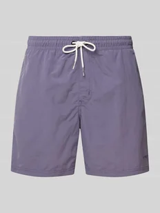 Spodenki kąpielowe o kroju relaxed fit z wyhaftowanym logo - Kąpielówki męskie - miniaturka - grafika 1