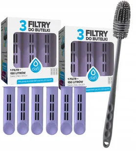 6x Filtr do butelki Dafi Soft Solid lawenda + uniwersalna szczoteczka - Wkłady filtrujące - miniaturka - grafika 1