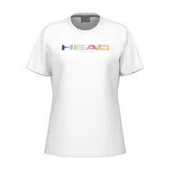 Koszulki i topy damskie - HEAD Rainbow T-shirt damski, biały - miniaturka - grafika 1