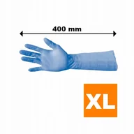 Rękawiczki jednorazowe - Rękawice nitrylowe, Nitriskin ULTRA LONG 400 mm - XL - 50 - NIEBIESKIE - miniaturka - grafika 1