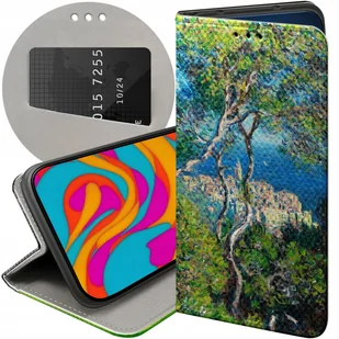 ETUI Z KLAPKĄ DO OPPO RENO 5 LITE WZORY CLAUDE MONET FUTERAŁ POKROWIEC CASE - Etui i futerały do telefonów - miniaturka - grafika 1