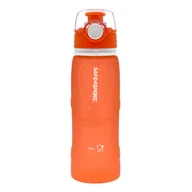 Shakery i bidony sportowe - Safe4sport Składana butelka silikonowa 750 ml duża pomarańczowa - miniaturka - grafika 1