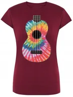 Koszulki i topy damskie - T-Shirt damski Tie Dye Gitara Kolorowa Rozm.XXL - miniaturka - grafika 1