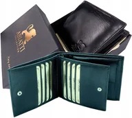 Portfele - Portfel Męski Skórzany Abiatti Antykradzieżowy Ochrona Kart Rfid 100% Skóra - miniaturka - grafika 1