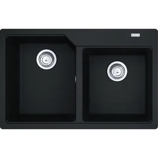 Franke Urban UBG 620-36-33 GSC Zlewozmywak granitowy dwukomorowy 78x50 cm onyx 114.0687.308 - Zlewozmywaki - miniaturka - grafika 1