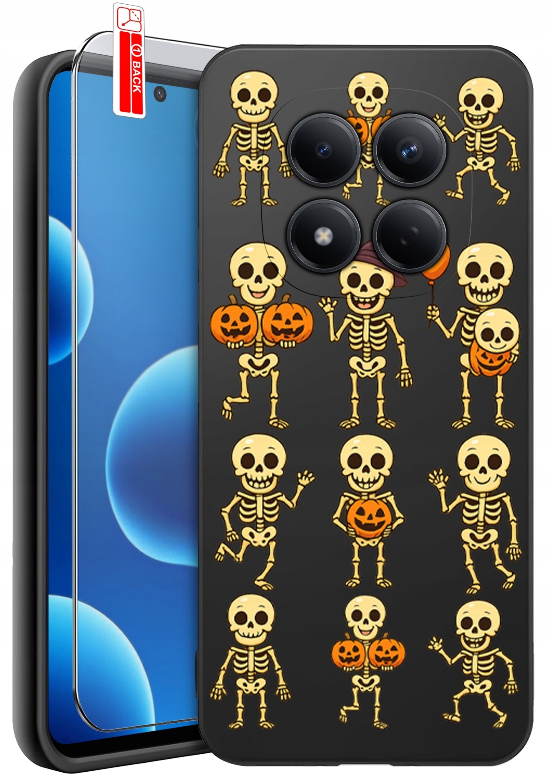 krainaGSM ETUI do Xiaomi Redmi Note 15 Pro 4G WZORY SILIKONOWE MATT CASE + SZKŁO
