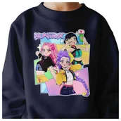 Bluzy dla dziewczynek - BLUZA DZIECIĘCA K-POPOWE ŁOWCZYNIE DEMONÓW HUNTRIX 134-140 BAWEŁNIANA - miniaturka - grafika 1