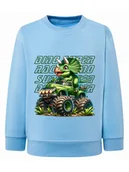 Bluzy dla chłopców - Chłopięca bluza z nadrukiem Dino super racer błękitna Tup Tup r.122/128 - miniaturka - grafika 1