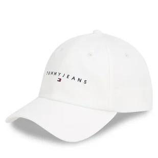 Czapka z daszkiem Tommy Jeans Tjm Linear Logo Cap AM0AM12958 Biały - Czapki męskie - miniaturka - grafika 1