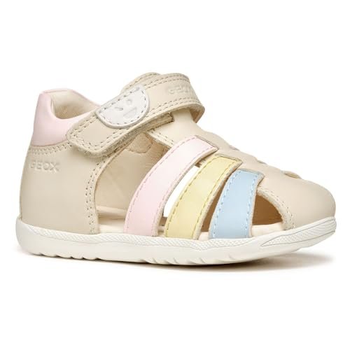 Geox B Sandal Macchia Gir, Lt Ivory/Lt Yellow, 26 EU, Lt Ivory Lt Yellow, 26 EU