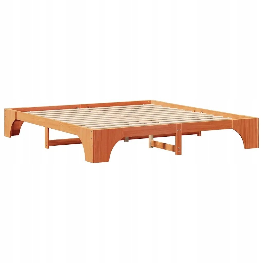 vidaXL Ramka Łóżka Brązowe 180x200 cm Lite Drewno Sosnowe