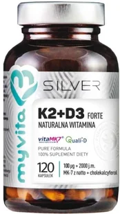 MyVita SILVER Silver Witamina K2+D3 Forte 100Mcg 120 Kaps - Suplementy naturalne - miniaturka - grafika 1
