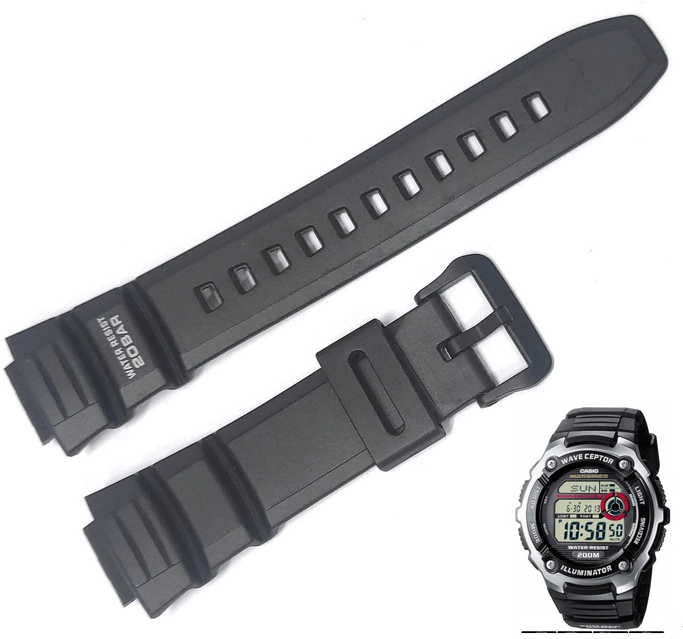 Pasek do zegarka Casio WV-200R czarny 10318240