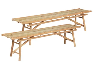 Ławka ogrodowa Drewno 180 cm Jasne drewno TINDARI - Ławki ogrodowe - miniaturka - grafika 1