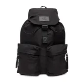 Plecaki - Plecak Calvin Klein Jeans Metro Nylon Flap Bp 43 Ny LV04G3085G Czarny - miniaturka - grafika 1