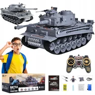 Zabawki zdalnie sterowane - CZOŁG Zdalnie sterowany TIGER Strzela Na pilota Dymi Na kulki Duży 1:18 - miniaturka - grafika 1