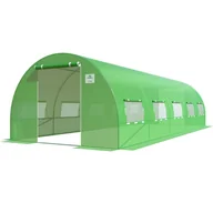 Szklarnie ogrodowe - Tunel Podwójne Drzwi 3X8X2 - 24M2 Zielony - miniaturka - grafika 1