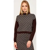 Swetry damskie - GUESS Półgolf AUBREY | Loose fit | z dodatkiem wełny - miniaturka - grafika 1