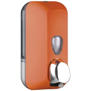 Dozownik do mydła w pianie Mar Plast 500 ml, pomarańczowe tworzywo ABS - Dozowniki papieru i mydła dla firm - miniaturka - grafika 1