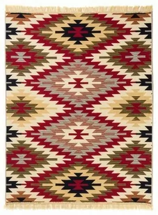 Dywan KILIM GOLD aztecki beżowy dwustronny - Dywany - miniaturka - grafika 1