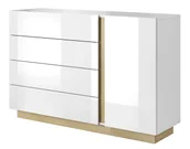 Komody - Komoda Z Biały Szufladami + Dąb Grandson L0-E41 - miniaturka - grafika 1