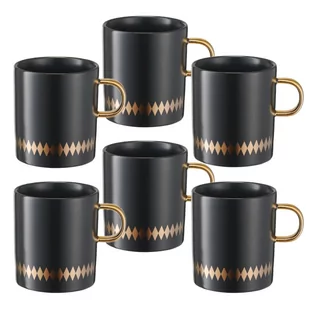 Zestaw kubków 340 ml 6 szt gaja black villa italia - Kubki - miniaturka - grafika 1