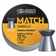 Amunicja do wiatrówek - Śrut 4,50 mm JSB Match Diabolo Middle Weight 500 szt - miniaturka - grafika 1