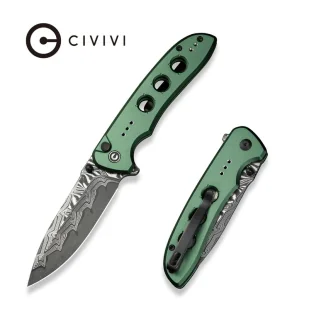 Civivi Hyperpulse Green Aluminium, Damascus (C23087A-DS1) - Noże - miniaturka - grafika 1