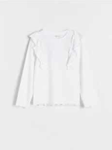 Reserved - Bluzka z falbanami - biały - Bluzki dla dziewczynek - miniaturka - grafika 1