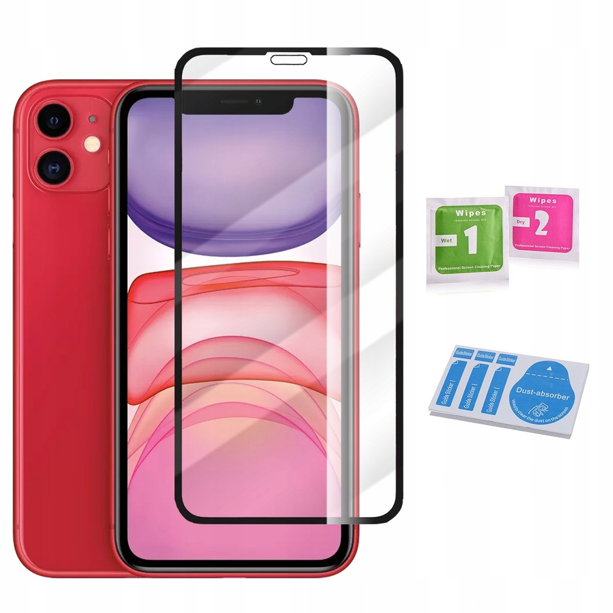 SZKŁO HARTOWANE szybka ochronna do iPhone 11 PEŁNE NA CAŁY EKRAN 5D HD+