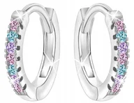 Kolczyki - KOLCZYKI SREBRNE DLA DZIEWCZYNKI KÓŁKA KOŁA SREBRO - miniaturka - grafika 1